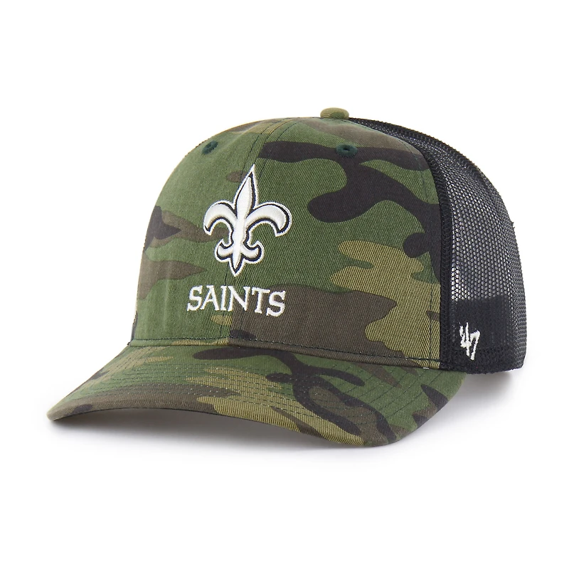 Men's '47  Camo New Orleans Saints Trucker Adjustable Hat