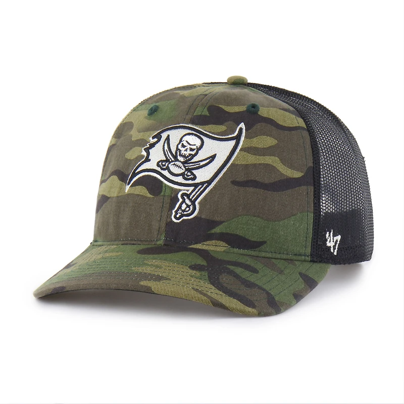 Men's '47 Camo Tampa Bay Buccaneers Trucker Adjustable Hat