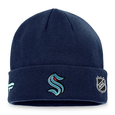 Men's Fanatics  Deep Sea Blue Seattle Kraken Game & Train Cuffed Knit Hat