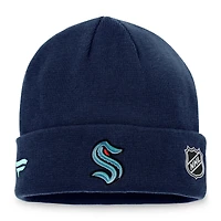 Men's Fanatics  Deep Sea Blue Seattle Kraken Game & Train Cuffed Knit Hat