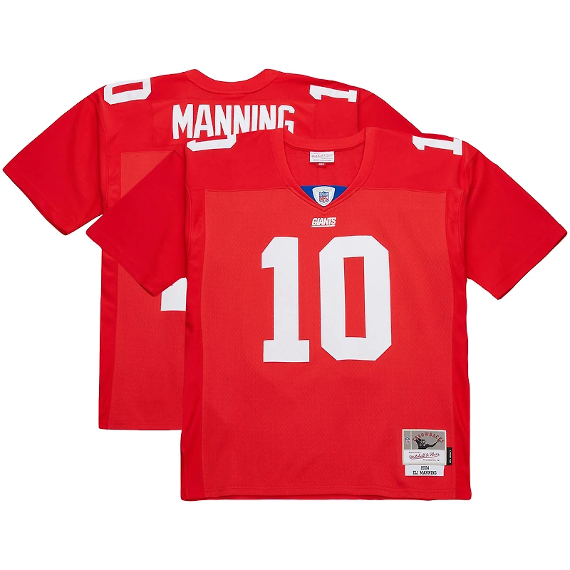 Men's Mitchell & Ness Eli Manning Red New York Giants 2004 Team Legacy Retired Player Big Tall Jersey