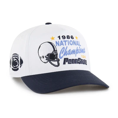 Unisex '47  White Penn State Nittany Lions 1986 National Champions Vault Two-Tone Hitch Adjustable Hat