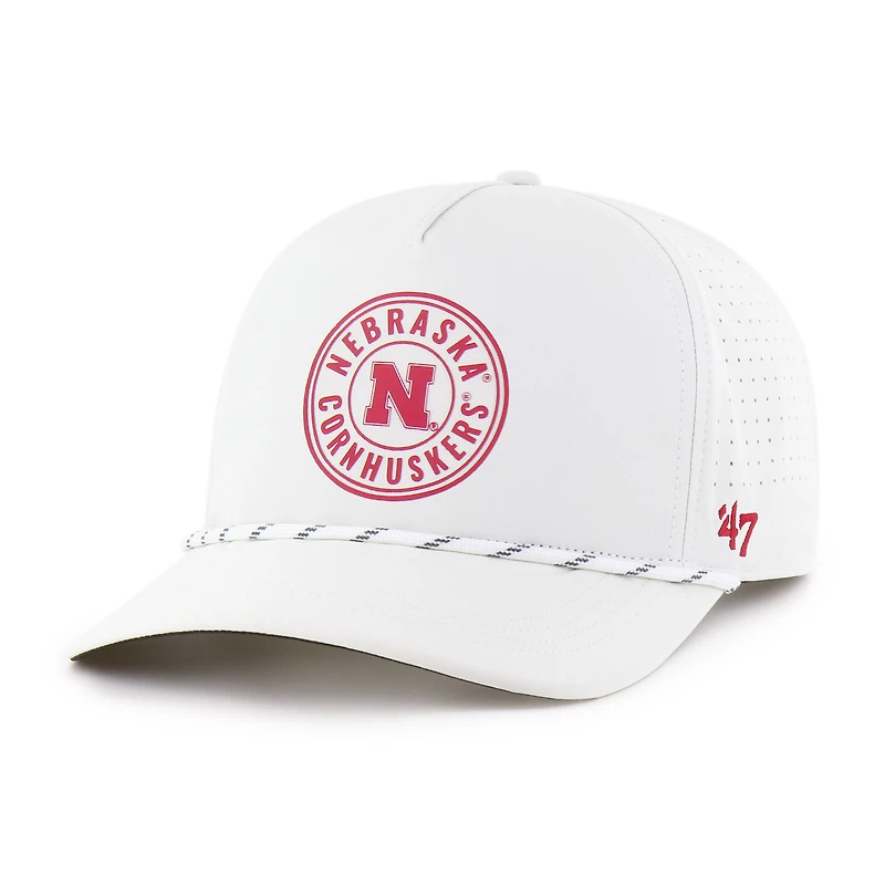 Men's '47 White Nebraska Huskers Forward Collection Loop Hitch Adjustable Hat