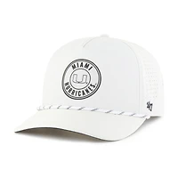 Men's '47 White Miami Hurricanes Forward Collection Loop Hitch Adjustable Hat