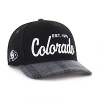 Unisex '47 Black Colorado Buffaloes Windowpane Plaid Collection Hitch Adjustable Hat