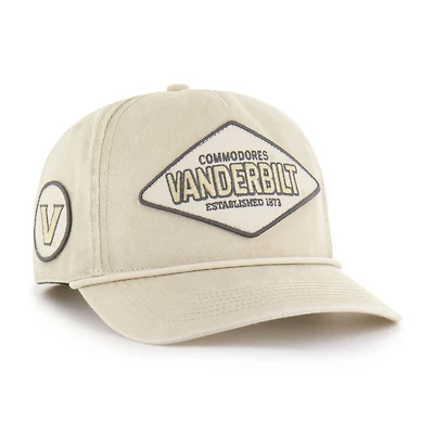Unisex '47  Cream Vanderbilt Commodores Outdoorsmen Cairn Hitch Adjustable Hat