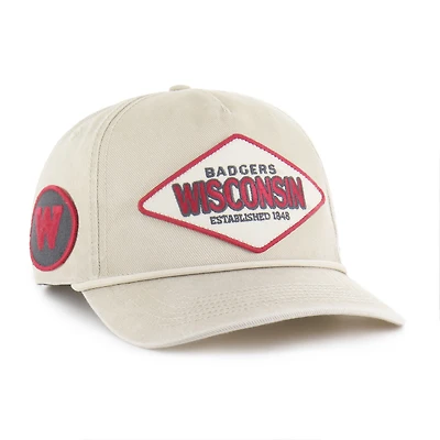Unisex '47  Cream Wisconsin Badgers Outdoorsmen Cairn Hitch Adjustable Hat