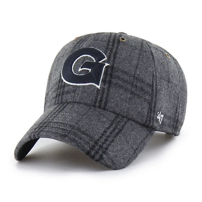 Unisex '47  Gray Georgetown Hoyas Plaid Windowpane Clean Up Adjustable Hat