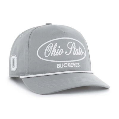 Men's '47 Gray Ohio State Buckeyes Contemporary Basics Foundational Rope Hitch Adjustable Hat
