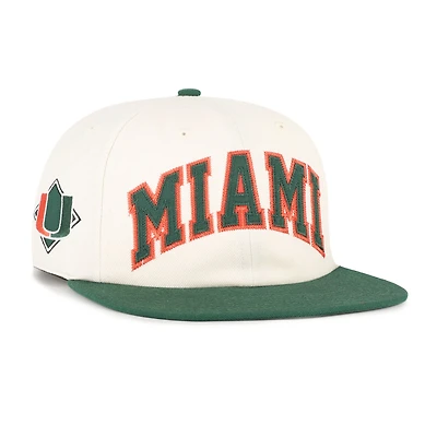 Unisex '47  Natural Miami Hurricanes Crossover Off Hand Captain Adjustable Hat
