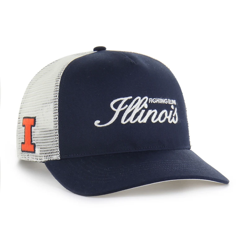 Men's '47 Navy Illinois Fighting Illini Contemporary Basics Foundation Trucker Hitch Adjustable Hat