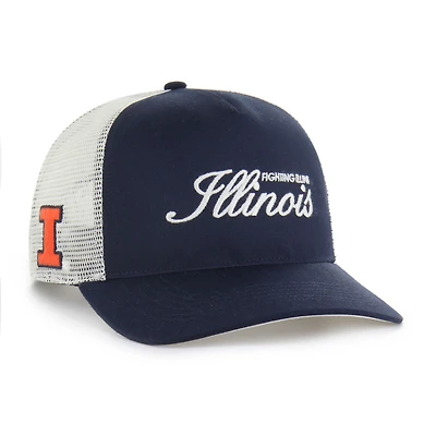 Men's '47 Navy Illinois Fighting Illini Contemporary Basics Foundation Trucker Hitch Adjustable Hat