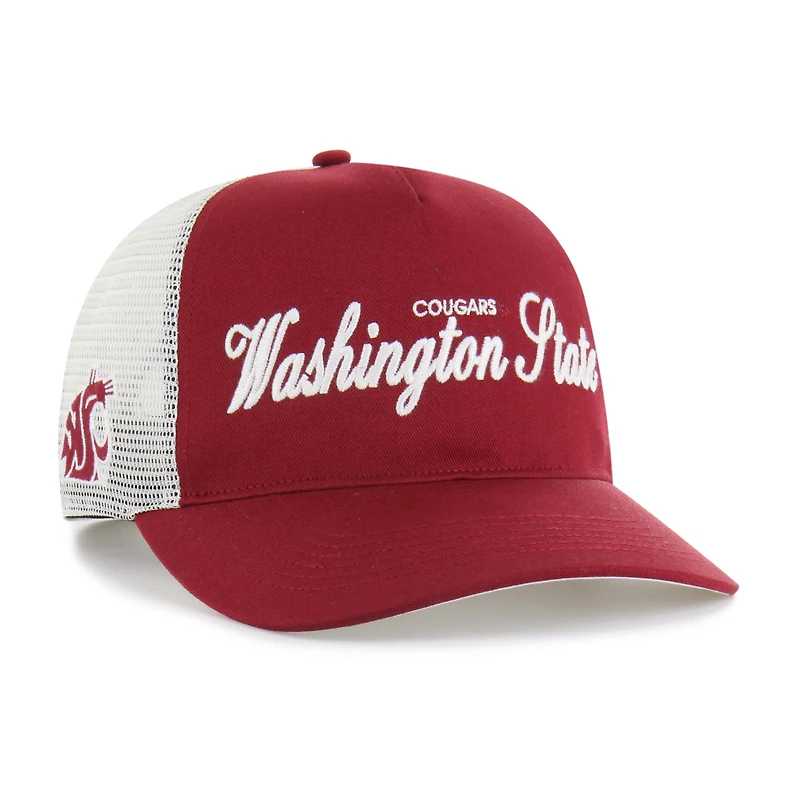 Unisex '47 Crimson Washington State Cougars Contemporary Basics Foundation Trucker Hitch Adjustable Hat