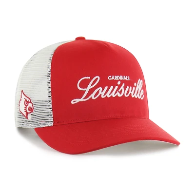 Unisex '47 Red Louisville Cardinals Contemporary Basics Foundation Trucker Hitch Adjustable Hat