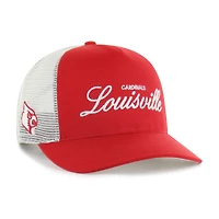 Unisex '47 Red Louisville Cardinals Contemporary Basics Foundation Trucker Hitch Adjustable Hat