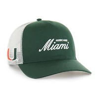 Unisex '47 Green Miami Hurricanes Contemporary Basics Foundation Trucker Hitch Adjustable Hat