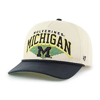 Men's '47 Natural Michigan Wolverines Pomona Two-Tone Rope Hitch Adjustable Hat