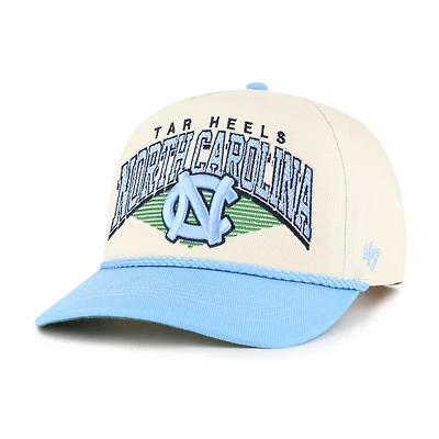 Men's '47 Natural North Carolina Tar Heels Pomona Two-Tone Rope Hitch Adjustable Hat
