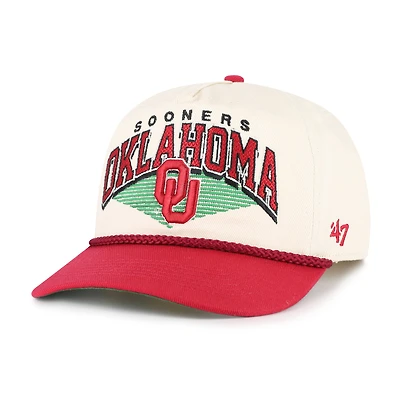 Men's '47 Natural Oklahoma Sooners Pomona Two-Tone Rope Hitch Adjustable Hat