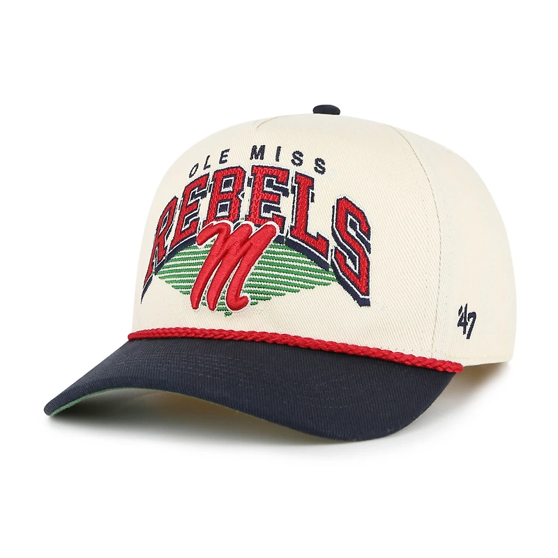Men's '47 Natural Ole Miss Rebels Pomona Two-Tone Rope Hitch Adjustable Hat