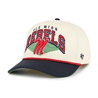 Men's '47 Natural Ole Miss Rebels Pomona Two-Tone Rope Hitch Adjustable Hat