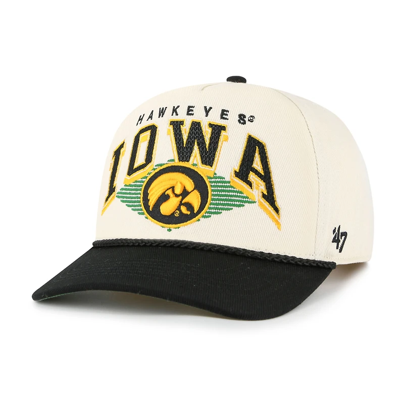 Men's '47 Natural Iowa Hawkeyes Pomona Two-Tone Rope Hitch Adjustable Hat