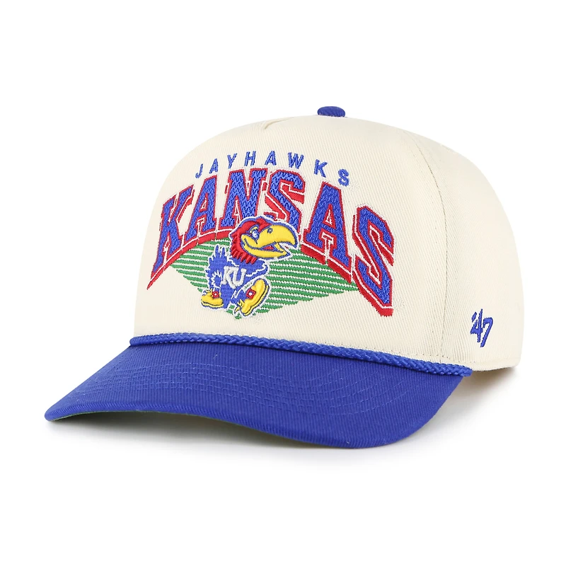 Men's '47 Natural Kansas Jayhawks Pomona Two-Tone Rope Hitch Adjustable Hat