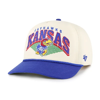 Men's '47 Natural Kansas Jayhawks Pomona Two-Tone Rope Hitch Adjustable Hat