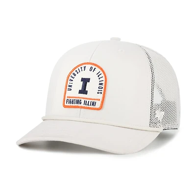 Unisex '47  Cream Illinois Fighting Illini Core & Inline Gravestone Adjustable Trucker Hat