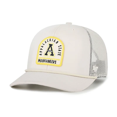 Unisex '47  Cream Appalachian State Mountaineers Core & Inline Gravestone Adjustable Trucker Hat