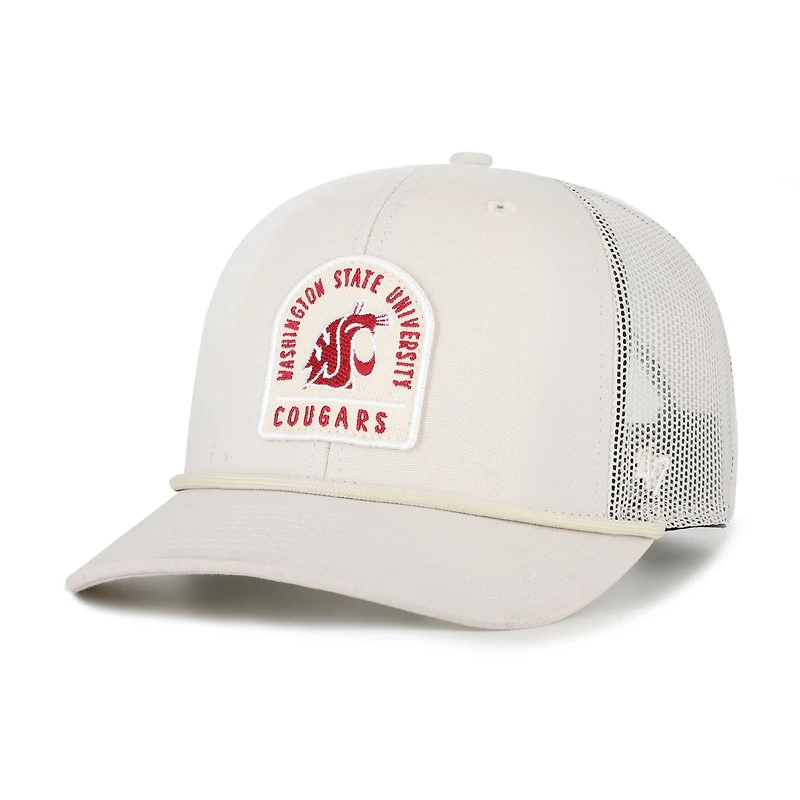 Unisex '47  Cream Washington State Cougars Core & Inline Gravestone Adjustable Trucker Hat