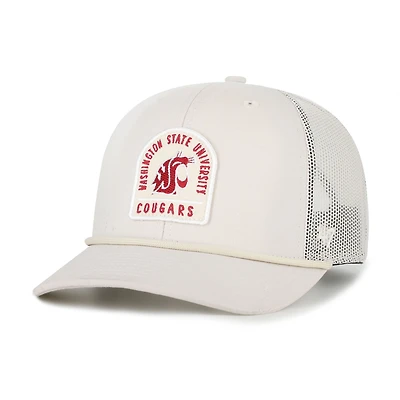 Unisex '47  Cream Washington State Cougars Core & Inline Gravestone Adjustable Trucker Hat