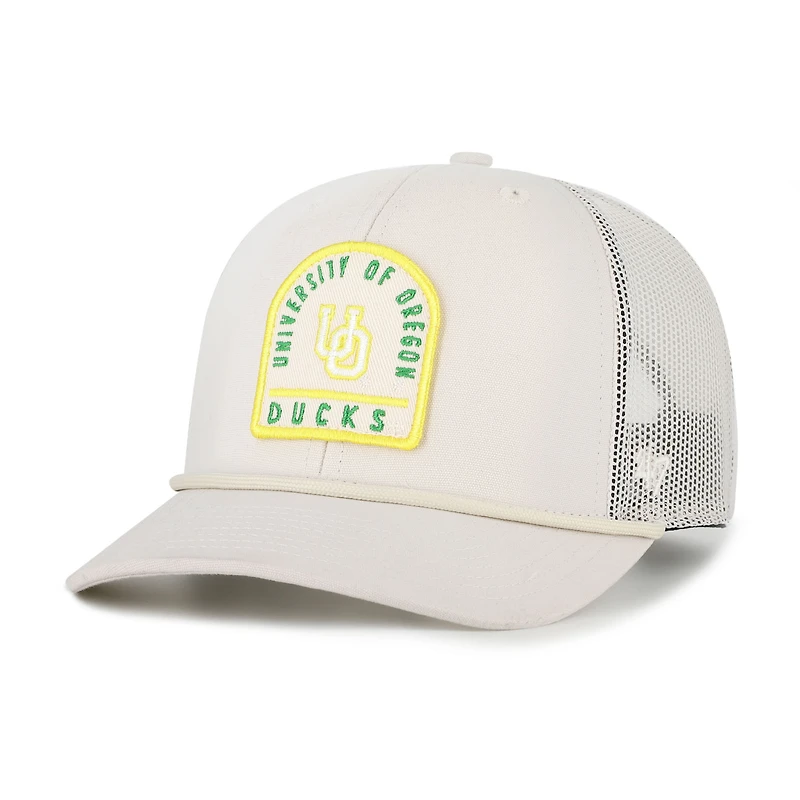 Unisex '47  Cream Oregon Ducks Core & Inline Gravestone Adjustable Trucker Hat