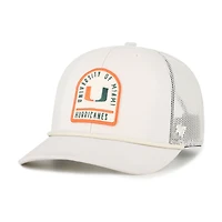 Unisex '47  Cream Miami Hurricanes Core & Inline Gravestone Adjustable Trucker Hat