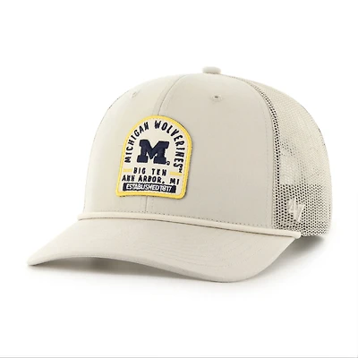 Unisex '47  Cream Michigan Wolverines Core & Inline Gravestone Adjustable Trucker Hat