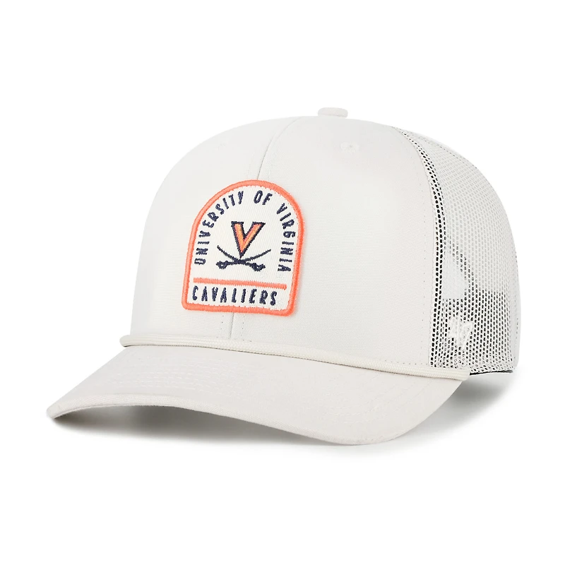 Unisex '47  Cream Virginia Cavaliers Core & Inline Gravestone Adjustable Trucker Hat