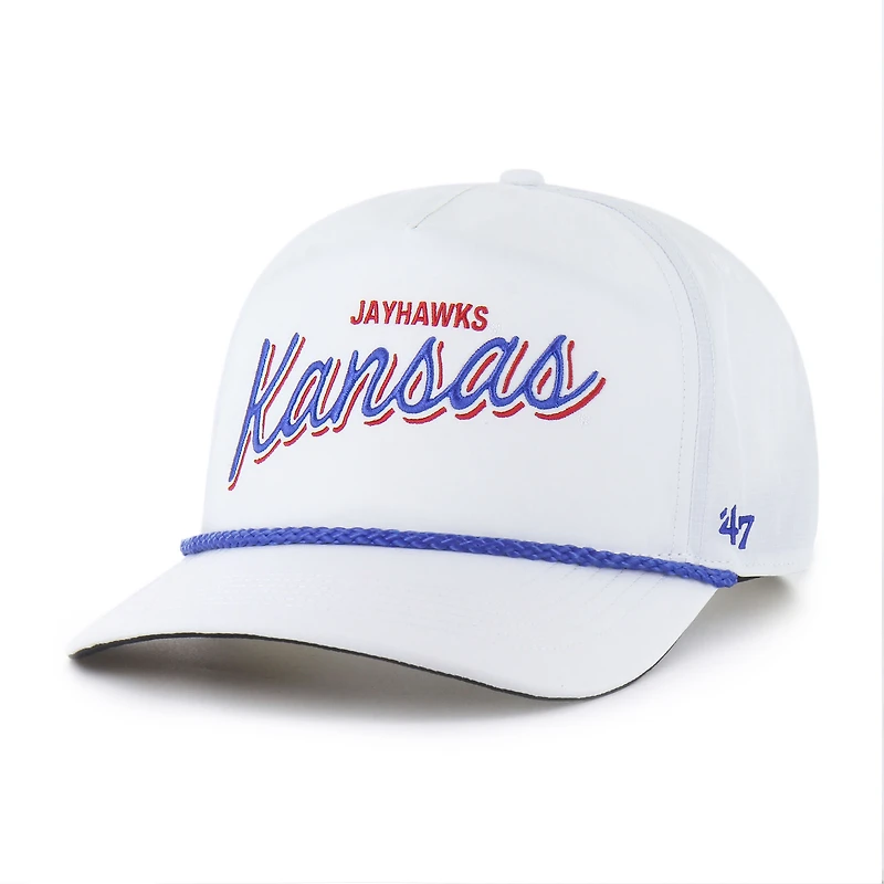 Men's '47  White Kansas Jayhawks Fairway Hitch Adjustable Hat