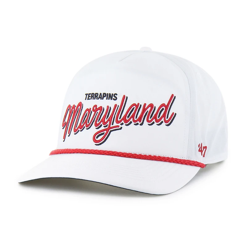 Men's '47  White Maryland Terrapins Fairway Hitch Adjustable Hat