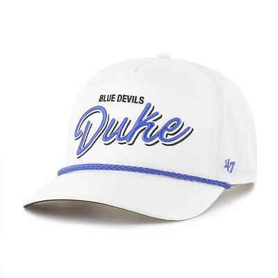 Men's '47  White Duke Blue Devils Fairway Hitch Adjustable Hat