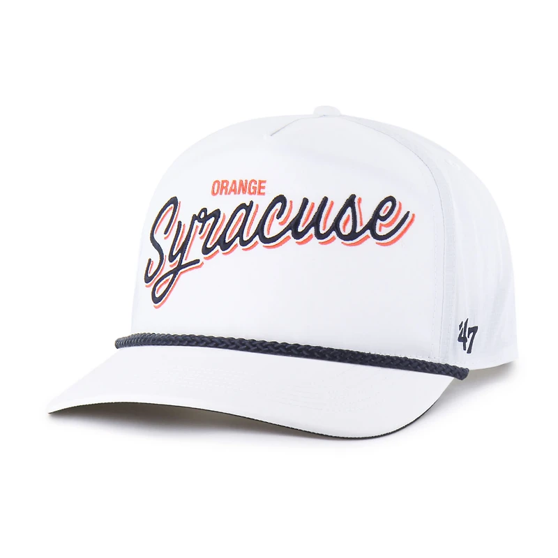 Men's '47  White Syracuse Orange Fairway Hitch Adjustable Hat