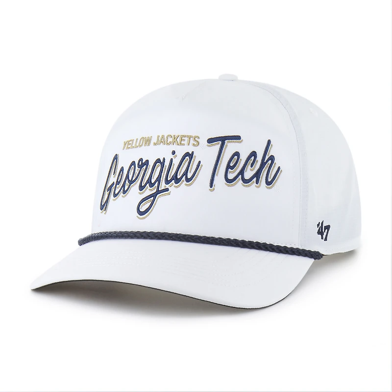 Men's '47  White Georgia Tech Yellow Jackets Fairway Hitch Adjustable Hat