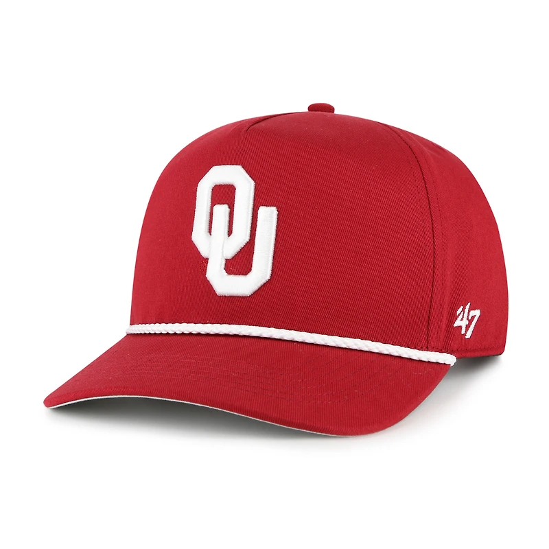 Men's '47  Crimson Oklahoma Sooners Rope Hitch Adjustable Hat