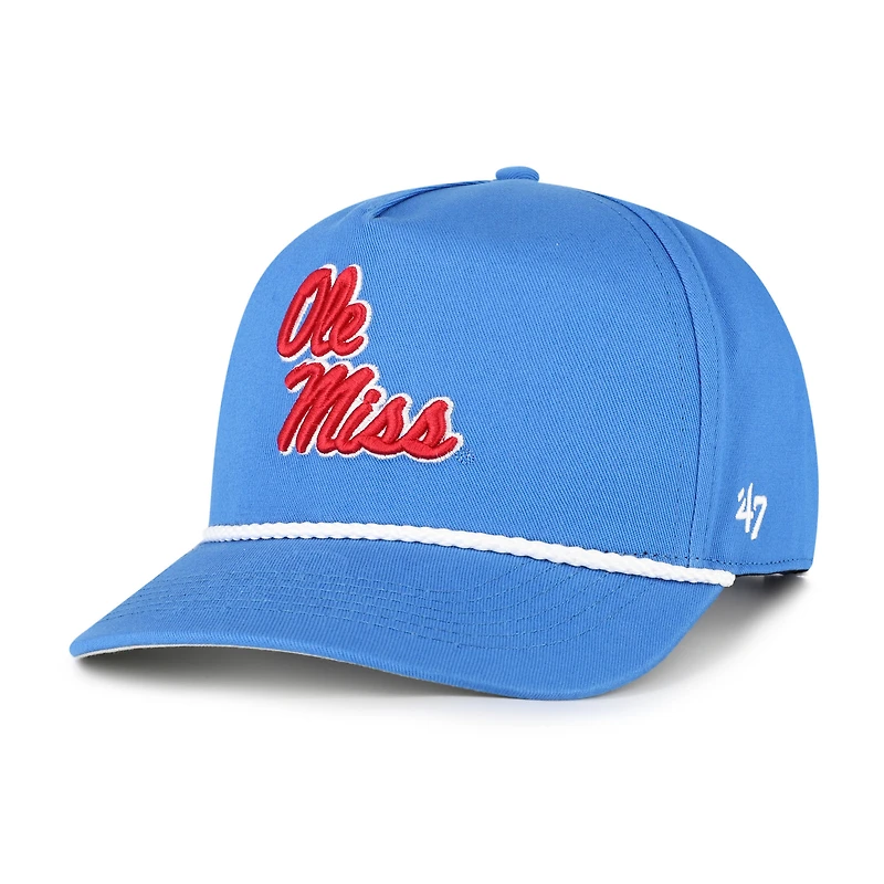 Men's '47  Powder Blue Ole Miss Rebels Rope Hitch Adjustable Hat