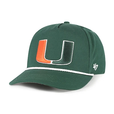 Men's '47  Green Miami Hurricanes Rope Hitch Adjustable Hat