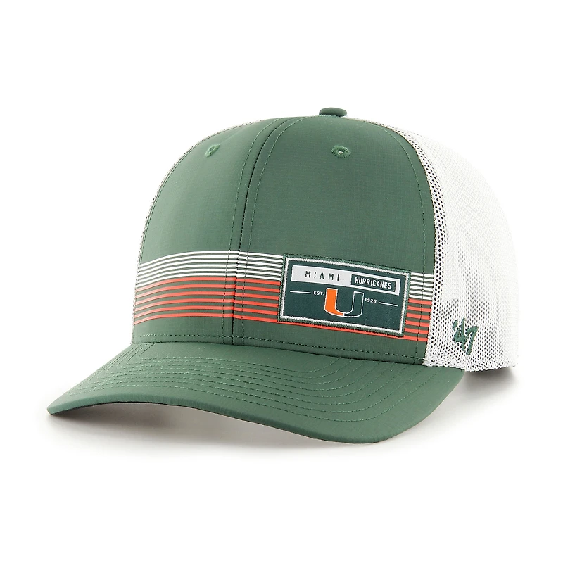 Men's '47  Green Miami Hurricanes Rangefinder brrr Trucker Adjustable Hat