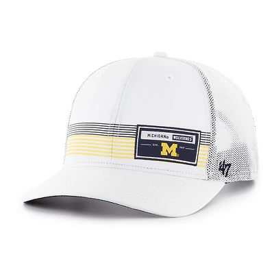 Men's '47  White Michigan Wolverines Rangefinder brrr Trucker Adjustable Hat