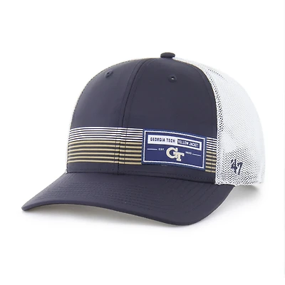 Men's '47  Navy Georgia Tech Yellow Jackets Rangefinder brrr Trucker Adjustable Hat