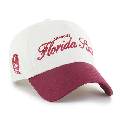 Men's '47 White Florida State Seminoles Contemporary Basics Foundation Clean Up Adjustable Hat
