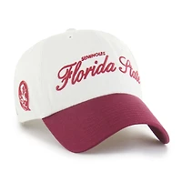 Men's '47 White Florida State Seminoles Contemporary Basics Foundation Clean Up Adjustable Hat