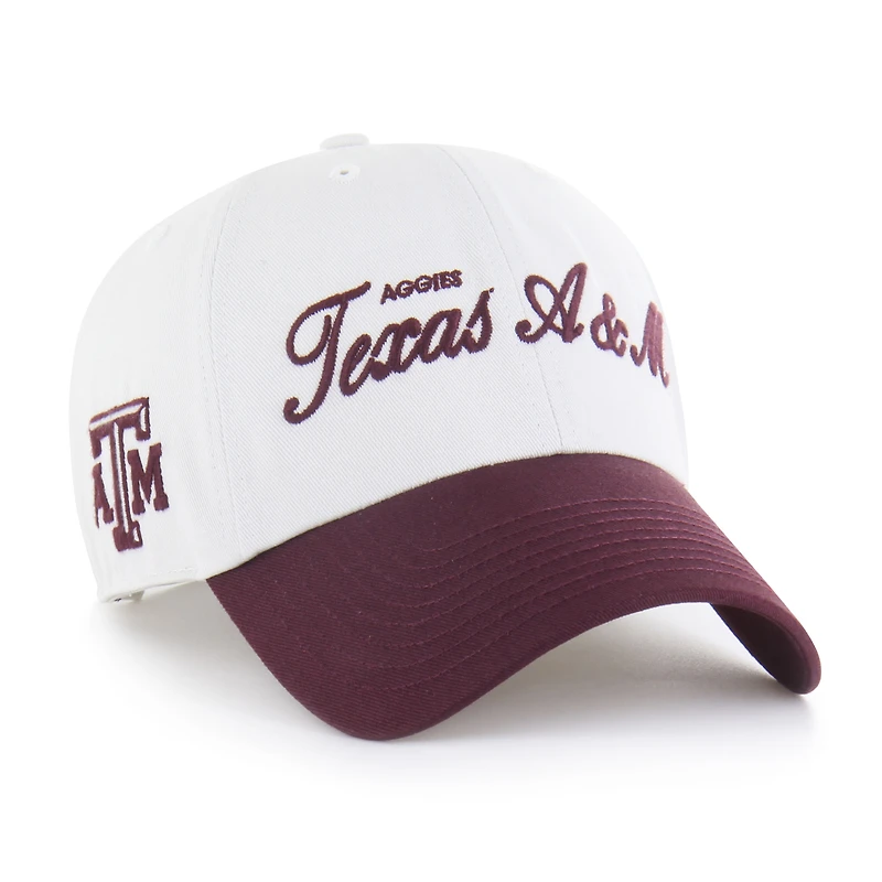 Men's '47 White Texas A&M Aggies Contemporary Basics Foundation Clean Up Adjustable Hat